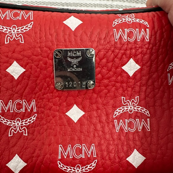 MCM Bag in Red & White Visetos NWOT - Picture 15 of 16